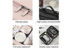 China Multifunctional Transparent Double Travel Cosmetic Bag Case Waterproof Open Storage supplier