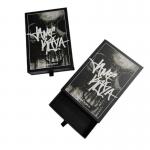 Custom Logo Skull Bone Drawer Box Sliding Black 4x6 Print Post Card Packaging Gift Box for sale