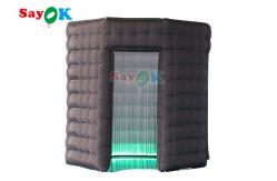 China Customized Inflatable Photo Booth Round Roofless Led Blow Up 360 Photo Booth supplier