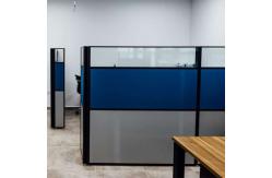 China Blue Single Cubicle Office Workstation Desks 30mm With Divided Boards supplier