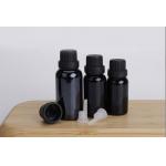 Black Essential Oil Bottle 5g 10g 15g 20g 30g 50g 100g Cosmetic Glass Bottle With Cap for sale