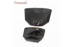 China Durable Injection Molded 0.5L HDPE Plastic Flower Pot Black 9cm Top Diameter supplier