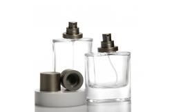 China 50ml 100ml Elegant Square Perfume Decant Bottle Empty Perfume Glass Spray Bottle supplier