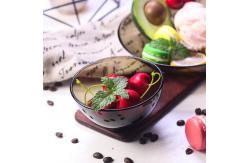 China Simple 4mm Thick Grey Transparent Glass Saucer Set supplier