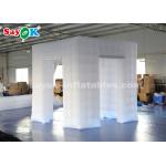 Inflatable Party Tent Portable 3 Doors LED Inflatable Cube Photo Booth With 17 Colors Changing Lights for sale