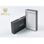 Phone Accessories Paper Boxes For Packing / Black Paper Gift Box With Tray for sale