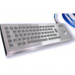 IP65 waterproof dustproof Industrial Stainless Steel Keyboard With Trackball Computer Keyboard desktop design -40℃ for sale