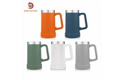 China Vucuum Insulated 24oz Stainless Steel Beer Tumbler With Handle Pint supplier