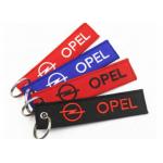Double Side  Embroidery Fabric Keychain  Customized Logo And Word