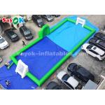 Inflatable Football Game Green Color PVC Commercial Inflatable Soccer Field 20*8m 2 Years Warranty for sale