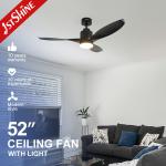 Smart Remote Control LED Ceiling Fan with Soft Wind and High Speed Mulit Colors/OEM for sale