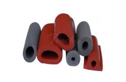 China Customized Printed Silicone Foam Tubing , High Temperature Silicone Sponge Rubber Tube supplier