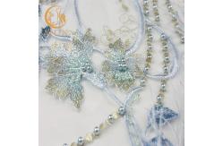 China Exclusive Bridal 3D Embroidery Lace Fabric 135cm Width Knitted With Feathers supplier