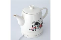 China 0.8L Auto Shut Off Electric Ceramic Kettle Teapot 360° Swivel Base supplier