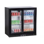 208L Commercial 2 Glass Door Undercounter Bar Refrigerator ,Back Bar Under Counter Chiller, 2 sliding door for sale
