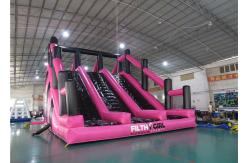 China Huge Insane Inflatable Obstacle Challenges For Adult With Digital Printing Logo supplier