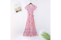 China Factory Customize 2021 PRINT WRAP DRESS supplier