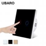 100VAC - 240VAC Touch Light Switch 2gang Black Smart Dimmable Light Switch