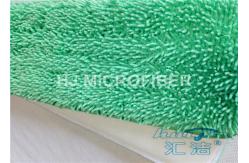 China 3 - 5 Micrometer Dust Microfiber Wet Mop Pads Green 100% Polyester supplier