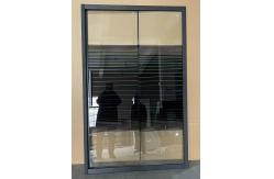 China Alum Black Stripes Frame Screen  with 5/6mm Tempered  Modern Glass supplier