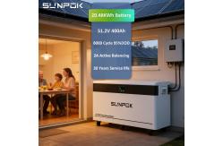 China Sunpok High Quality Split Deep Cycle LiFePO4 Solar Battery 51.2V 400Ah 20kWh 40kWh Home Energy Storage CAN 5/10 Year Warranty supplier