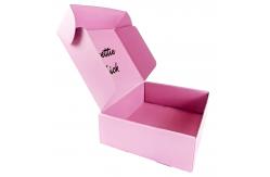 China Flat Cardboard Custom Mailer Boxes Printed Pink supplier