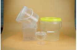 China Food Grade Visible Transparent Plastic Bucket In Various Sizes supplier