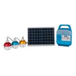 FCC USB Out 10W MP4 Solar Home Lighting System With 3 External Lights
