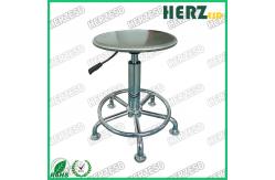 China Round Shape Stainless Steel Lab Stool Diameter 320mm Chrome Plated Feet Material supplier