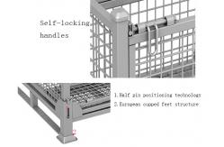 China Collapsible Stillage Wire Mesh Pallet Cage Container 1T For Warehouse supplier