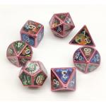 Nontoxic Luxury Metal RPG Dice 7 Piece Set Hand Pouring Durable for sale