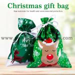 Custom Printed Exquisite Plastic Drawstring Gift Bag For Halloween / Christmas Day for sale