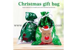China Custom Printed Exquisite Plastic Drawstring Gift Bag For Halloween / Christmas Day supplier