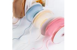 China Simple Bilateral Gauze Gifts Wrapping Flower Fishtail Organza Ribbon supplier