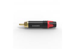 China RCA Audio Male Plug Connector 1000 MOhm With Solder Insulation supplier