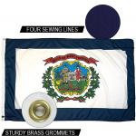State of West Virginia Flag 3x5 ft Outdoor Heavy duty Dupont Nylon US Flags Strong Canvas Heading and  Brass Grommets for sale