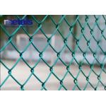 Green Plastic Coated Chain Link  Security  Wire Fence For Garden And Park Fence 60x60mm for sale