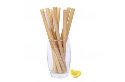 China Custom Bamboo Drinking Straw 100% Natural Biodegradable Minor Caliber 20cm Reusable Straws supplier