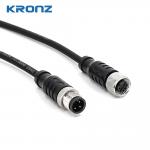 M12 Circular Connector Female 1m Pre-molded Cable IP67 Waterproof 3 Pin A-coding for sale