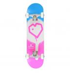 Blueprint Skateboards Spray Heart Pink / Blue Mini Complete Skateboard - 7.25 x 31.125 for sale