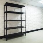 Black Home Office Use Steel Storage Rack With 5 Adjustable Shelves for sale