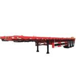 CIMC New 3-Axle Flatbed Skeleton Semi-Trailer Steel Container Truck with Wabco Brake System for sale