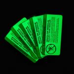 Printable Glowing Warning Signal Stickers Heat Transfer Clothing Glow In The Dark for sale