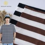 Durable Moisture Absorption Fashionable Striped Cotton Fabric For Casual Wear for sale