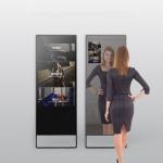 Tempered Glass Full-body Dressing Smart Touch Magic Mirror LCD Digital Signage in Gyms And Cloth Shop for sale