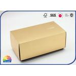 Luxury Golden Paper Cardboard Corrugated Packaging Box With E Flutes for sale