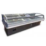 Custom Commercial Meat Display Freezer With Removable Glass Cover R404a for sale