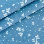 Knitted Imitation Denim Spring Summer Fabrics Soft Washed 32s 115*72 200gsm for sale
