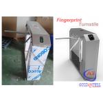 Automatically Tripod Turnstile Gate , Rotary drop arm barrier Fingerprint Recognition Controlled for sale