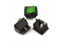 China 16a On Off Double Pole 4 Pin Rocker Switch With 12v Light supplier